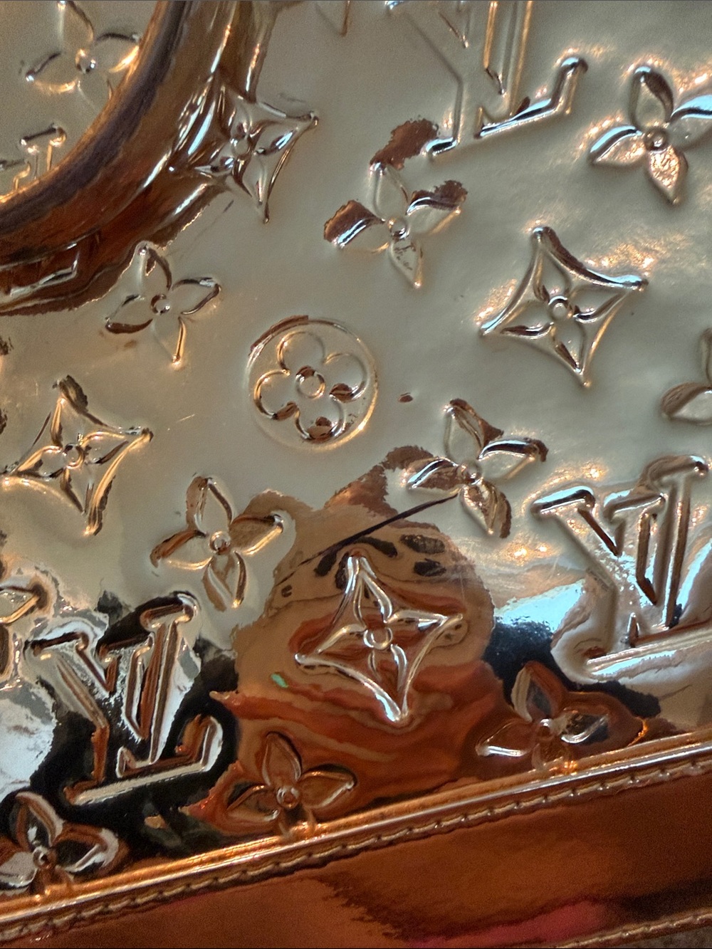 Louis Vuitton Metallic Gold Monogram Alma Satchel - Picture 2 of 5